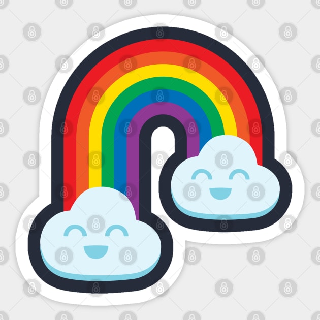 Rainbow Clouds Sticker by Frosby